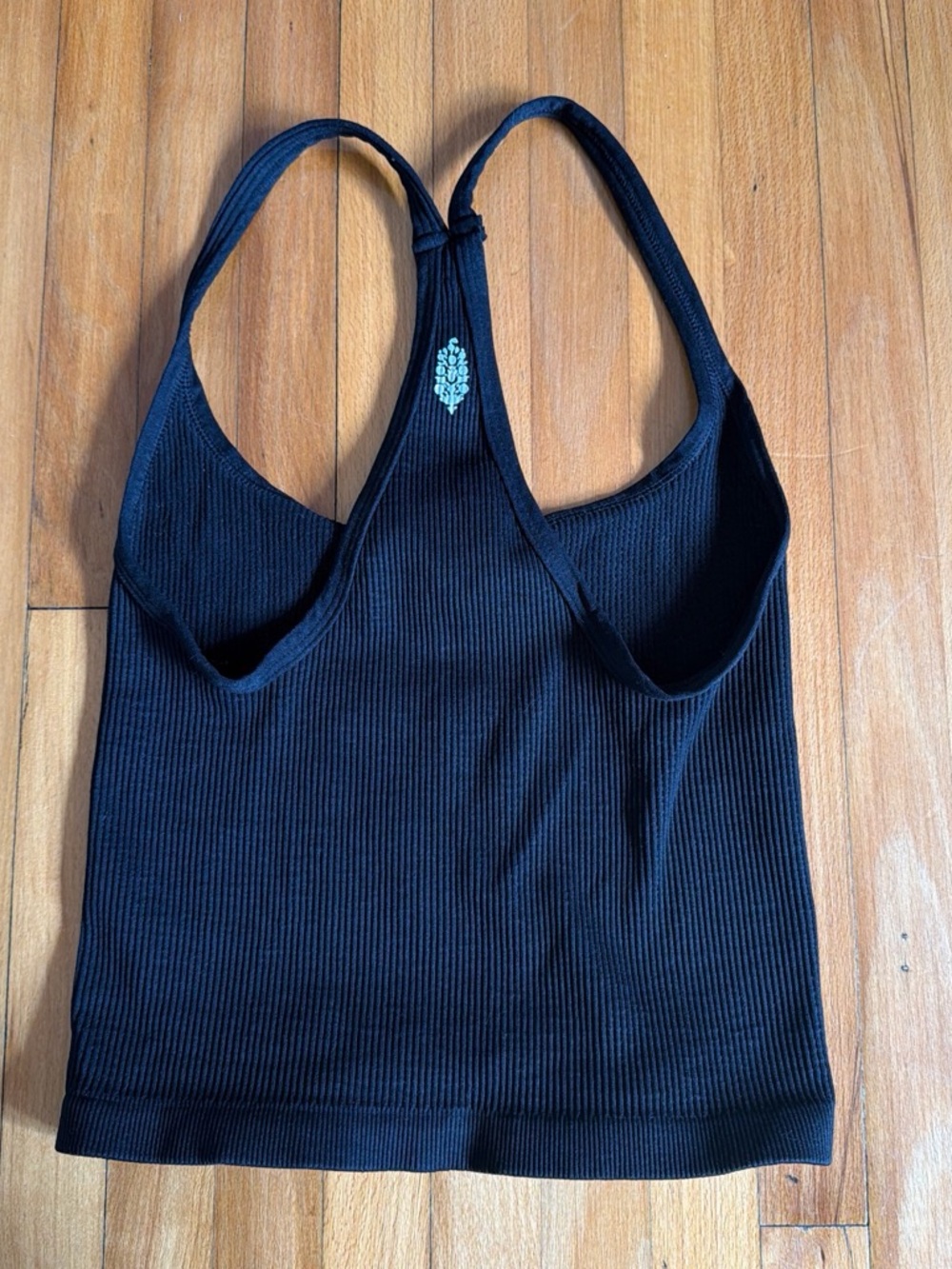 Free People Black Ribbed Racerback Tank - Picture 3 of 3